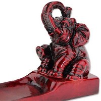 Red Elephant Wraps Incense Burner Holder Lucky Figurine Home Decor Gift   